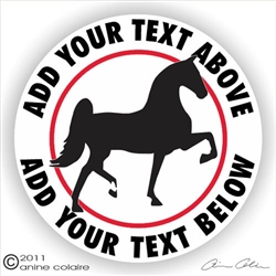 Saddlebred Horse Trailer Decal