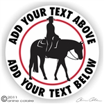 Western Pleasure Horse Trailer Decal