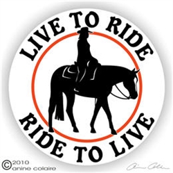 Western Pleasure Horse Trailer Decal