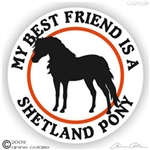 Shetland Pony Horse Trailer Decal