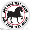 Percheron Horse Trailer Decal