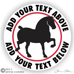 Percheron Horse Trailer Decal