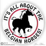 Belgian Draft Horse Trailer Decal