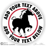 Belgian Draft Horse Trailer Decal