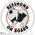 Keeshond vinyl dog window auto car truck rv laptop ipad sticker decal