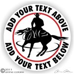 Horse Reiner Horse Trailer Decal