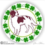 Irish Red & White Setter Decal