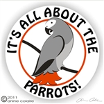 African Grey Decal