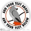African Grey Decal