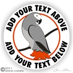 African Grey Decal