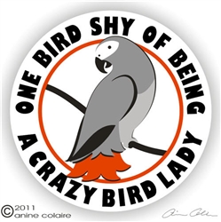 African Grey Decal