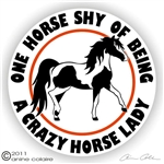 Mini Horse Pinto Vinyl Decal