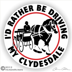 Clydesdale Draft Driving Horse Trailer Decal