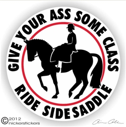 Side Saddle Horse Trailer Decal