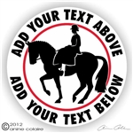 Side Saddle Horse Trailer Decal