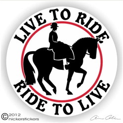 Side Saddle Horse Trailer Decal