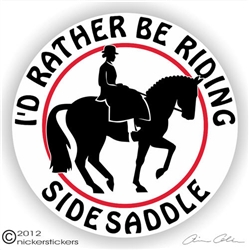 Side Saddle Horse Trailer Decal