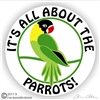 Masked Parrot Window Decal