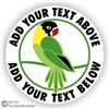 Masked Parrot Window Decal