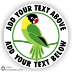 Masked Parrot Window Decal