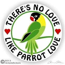 Masked Parrot Window Decal