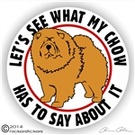 Chow Chow Dog Vinyl Decal Car Auto Laptop iPad Sticker