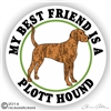 Plott Hound Best Friend Decal Sticker Static Cling Car Truck RV Window