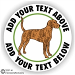 Custom Plott Hound Dog Sticker Decal Static Cling