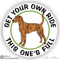 Plott Hound Full Rid Decal Sticker Static Cling Car Truck RV Window