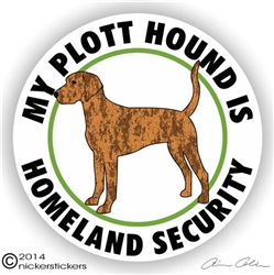 Plott Hound Security Decal Sticker Static Cling Car Truck RV Window