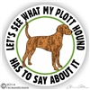 Plott Hound Says Decal Sticker Static Cling Car Truck RV Window