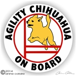 Chihuahua Agility Dog Decal Sticker Static Cling