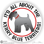 Funny Kerry Blue Terrier Dog Window Car Truck RV Decal Sticker