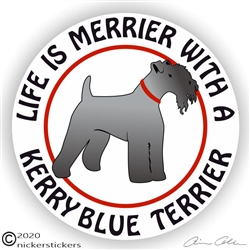 Funny Kerry Blue Terrier Dog Window Car Truck RV Decal Sticker