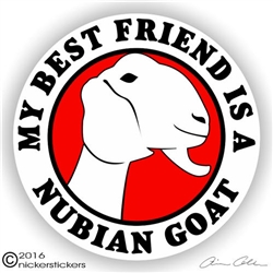 Nubian Goat Head Decal Sticker Static Cling