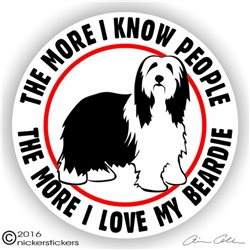 Bearded Collie Dog Beardie Vinyl Car Truck RV iPad Window Decal Sticker Static Cling