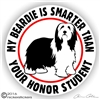 Bearded Collie Dog Beardie Vinyl Car Truck RV iPad Window Decal Sticker Static Cling