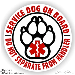 Service Dog Sticker or Static Cling Decal