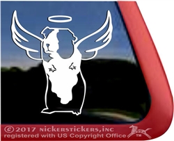 Custom Angel Guinea Pig Memorial Window Decal