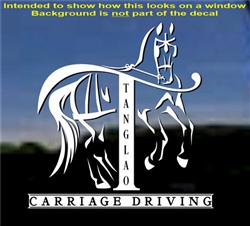 Custom Tanglao Carriage Driving Decal Horse Trailer Car Truck RV Window Decal Sticker