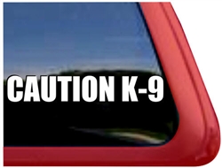 CAUTION K9  Dog Window Decal Sticker