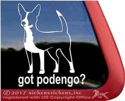 Portuguese Podengo Dog Window Decal