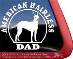 American Hairless Terrier Window Decal