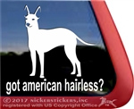 American Hairless Terrier Window Decal