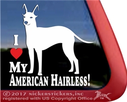 American Hairless Terrier Window Decal