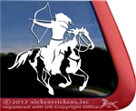 Mounted Archery Horse Trailer Window Decal