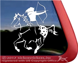 Mounted Archery Blanket Appaloosa Horse Trailer Window Decal