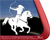 Mounted Archery Horse Trailer Window Decal