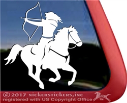 Mounted Archery Horse Trailer Window Decal