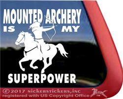 Mounted Archery Horse Trailer Window Decal